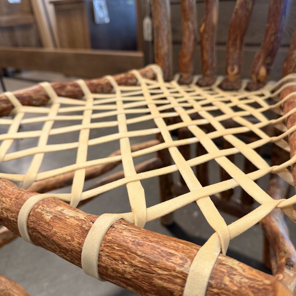 Rustic Branches Chair W/ Rawhide Straps- 19.5X19.5X49H