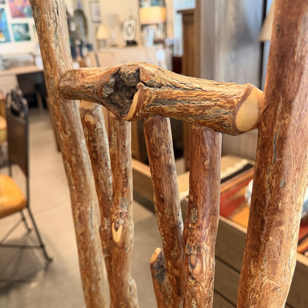 Rustic Branches Chair W/ Rawhide Straps- 19.5X19.5X49H