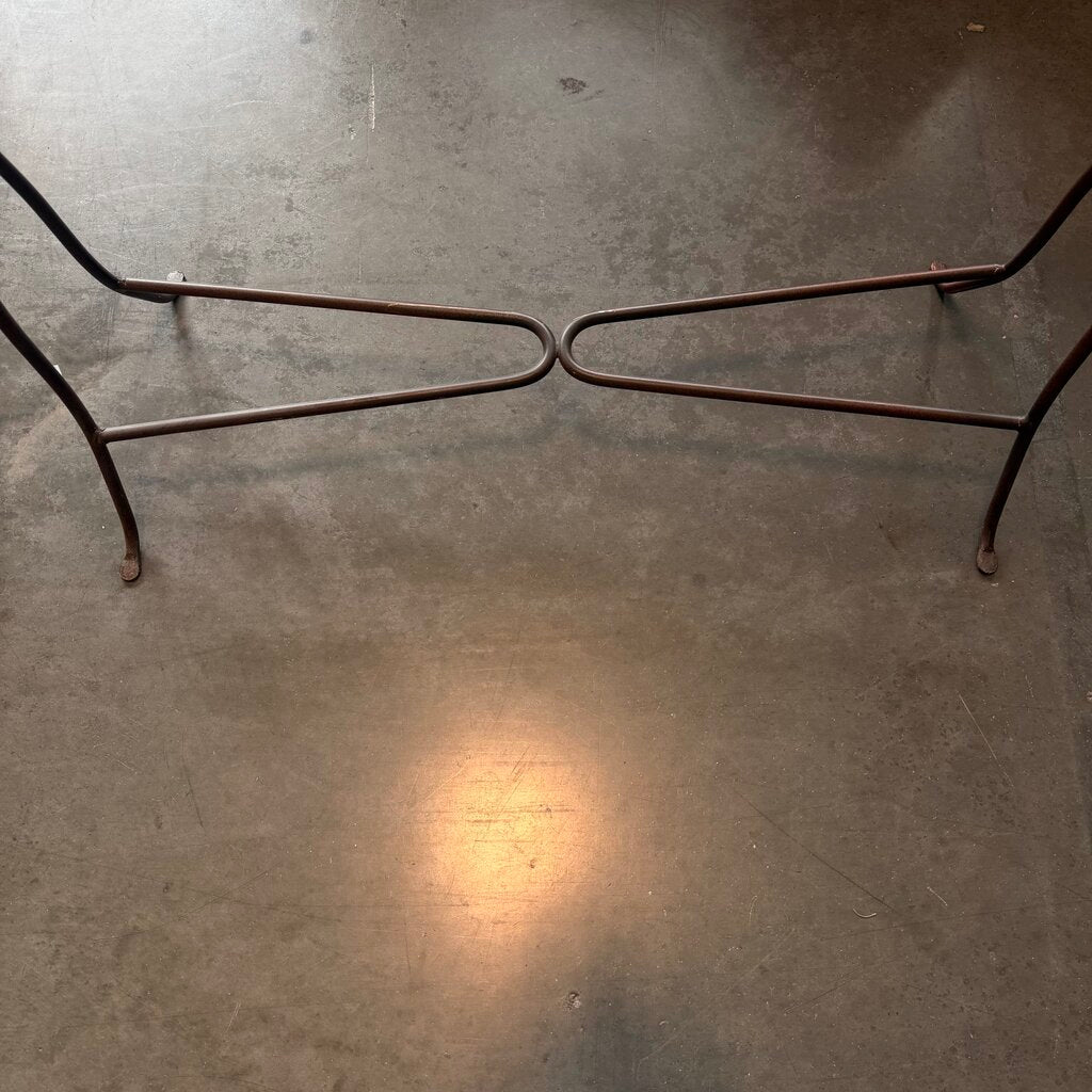 Metal Blanket Rack W/ Brass End Caps- 35X11X30H- AS IS