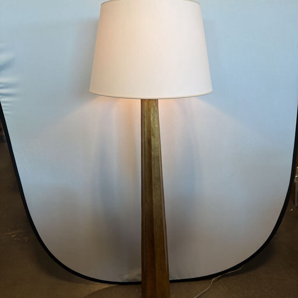 Visual Comfort Spire Gilded Iron Floor Lamp - 62H