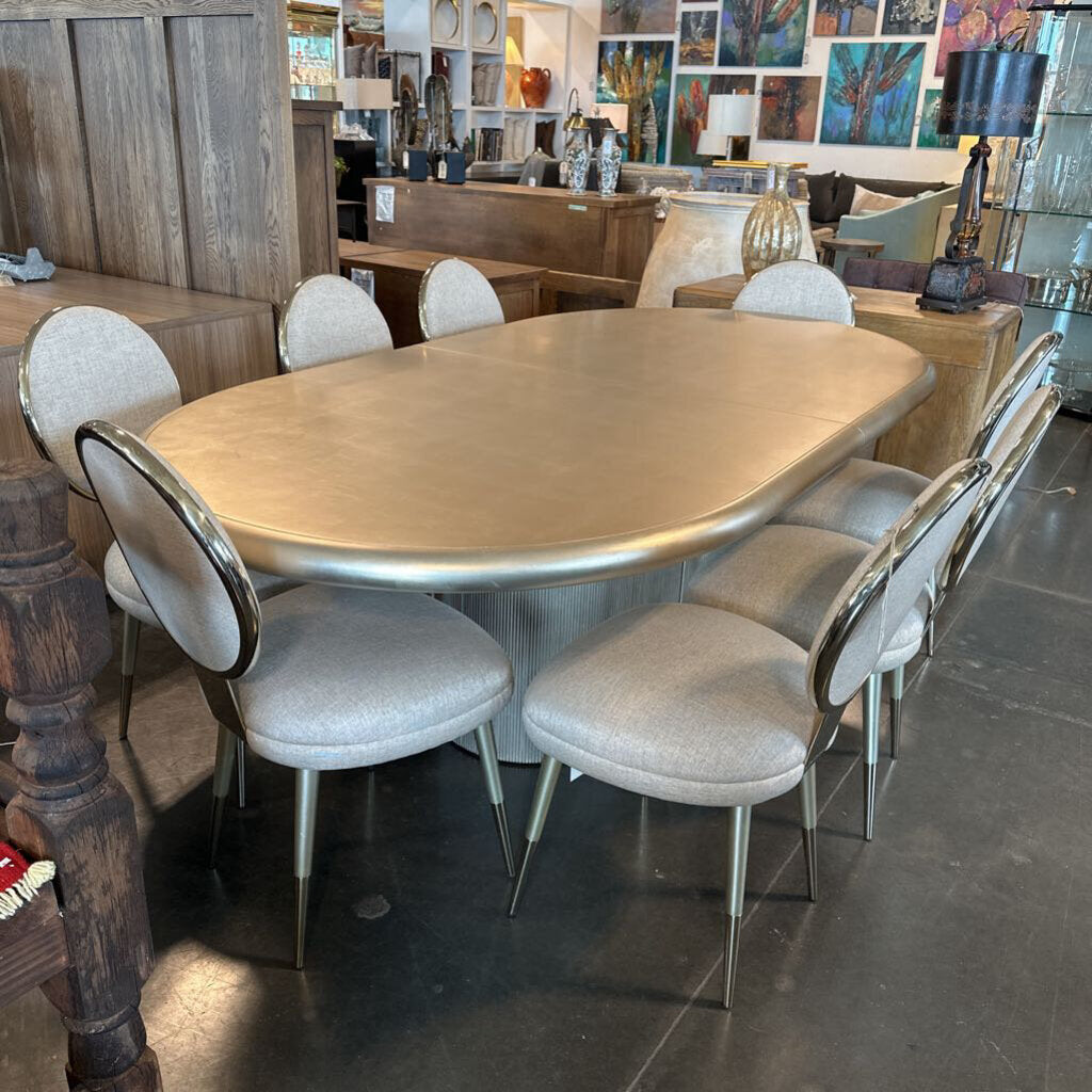 Caracole Classic Love Dining Table W/ 8 Dining Chairs-90X48X30