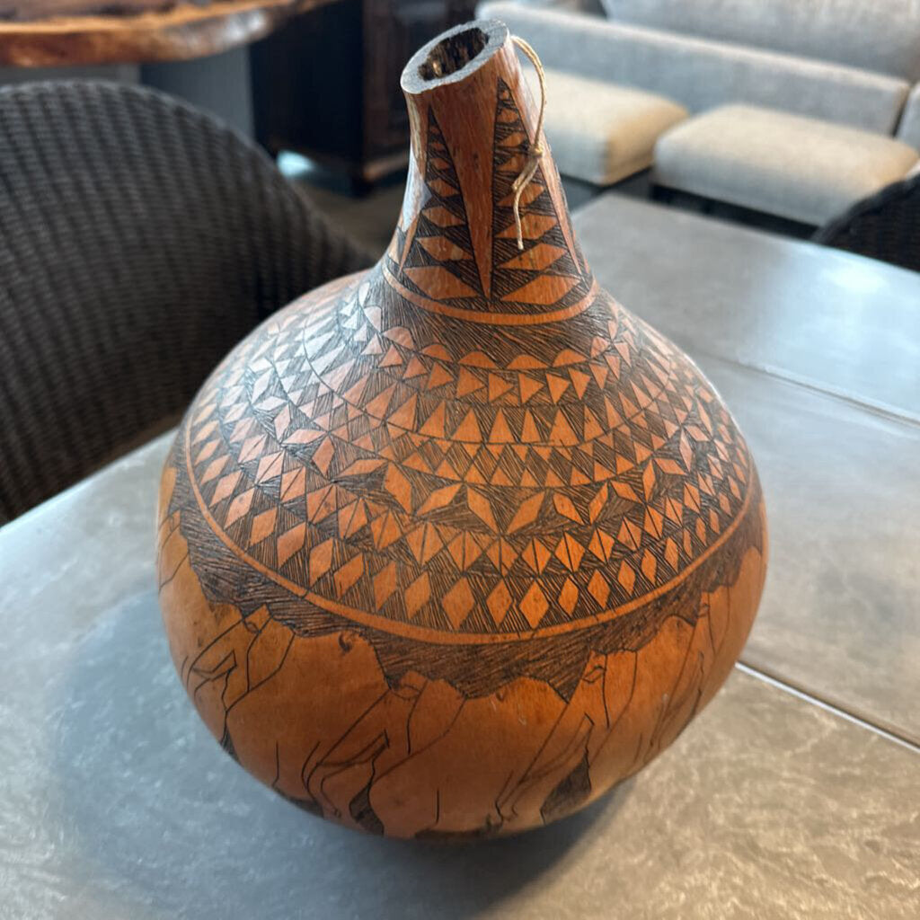 Etched Gourd- 10X11H