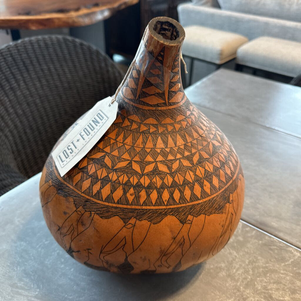 Etched Gourd- 10X11H