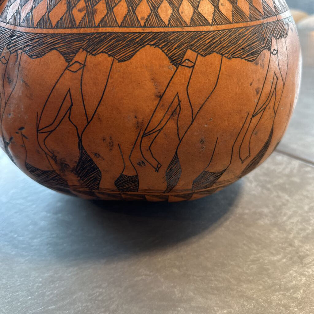 Etched Gourd- 10X11H