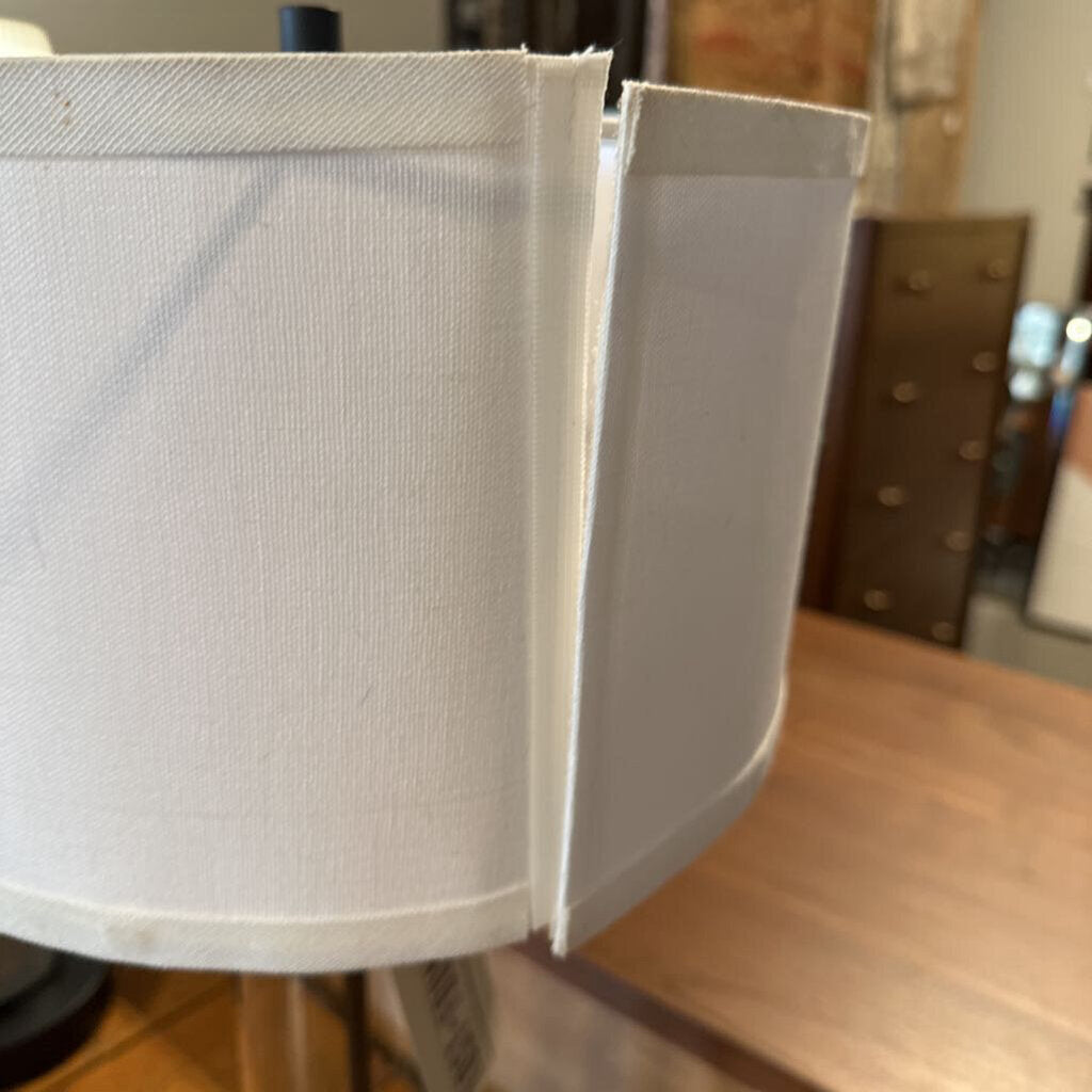 Glass Cylinder Lamps- Pair-12X22H