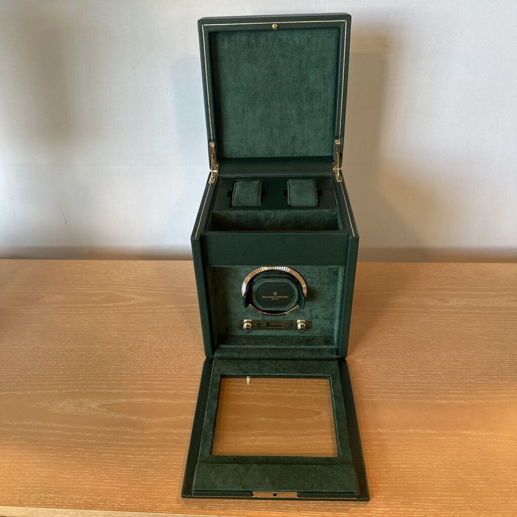 Wolf British Racing Green Single Watch Winder- 7.75X7.75X10H