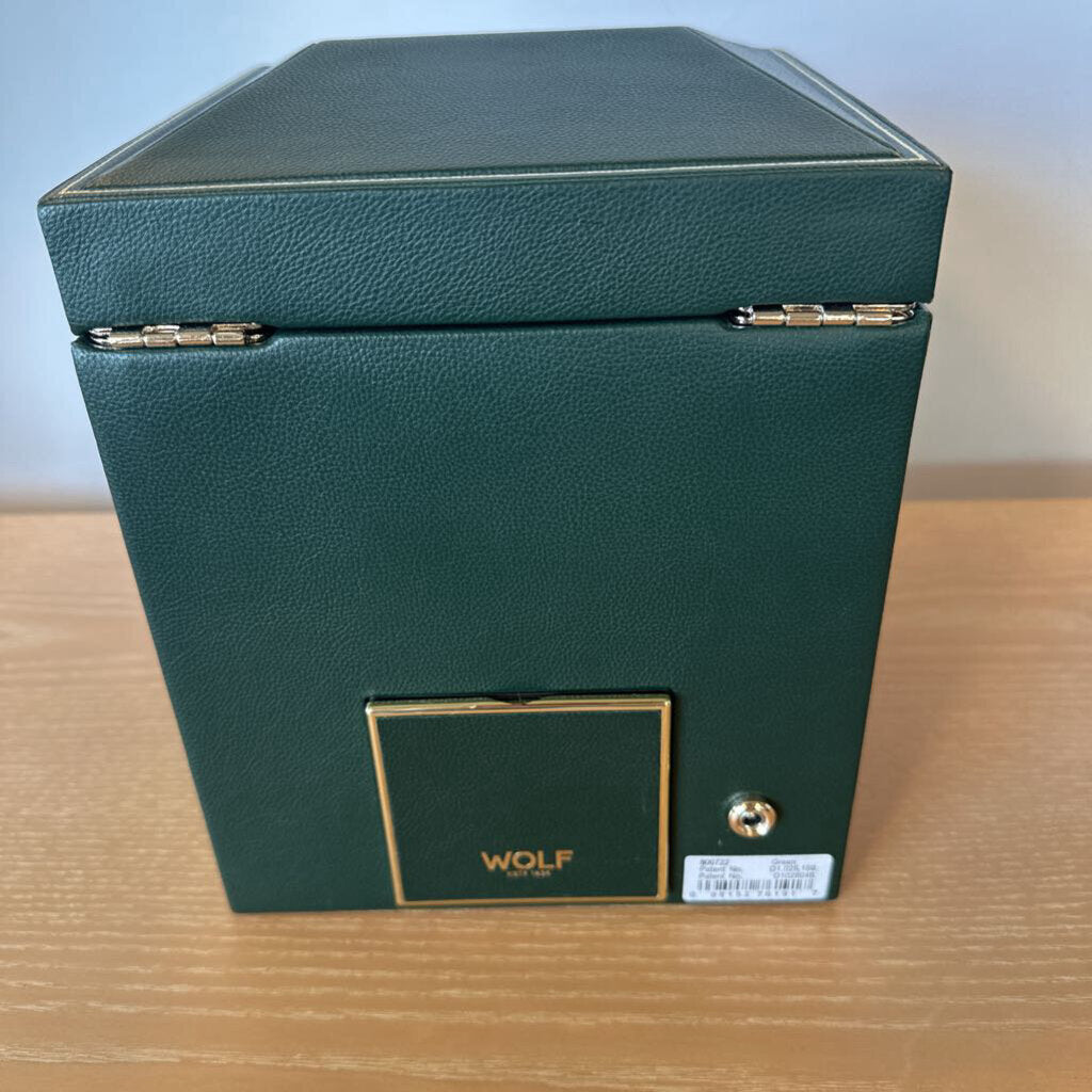 Wolf British Racing Green Single Watch Winder- 7.75X7.75X10H