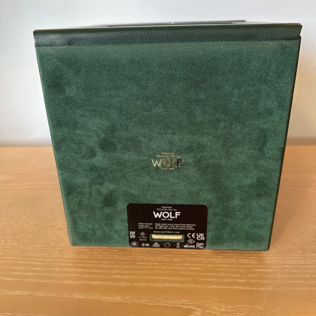 Wolf British Racing Green Single Watch Winder- 7.75X7.75X10H