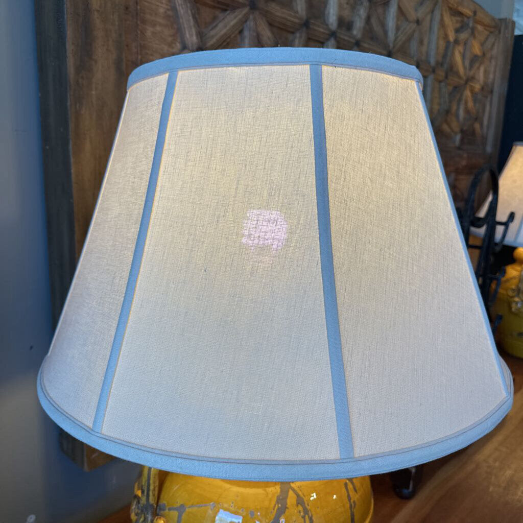 Bradburn Gallery Mustard Distressed Ceramic Lamps- Pair- 25X34H
