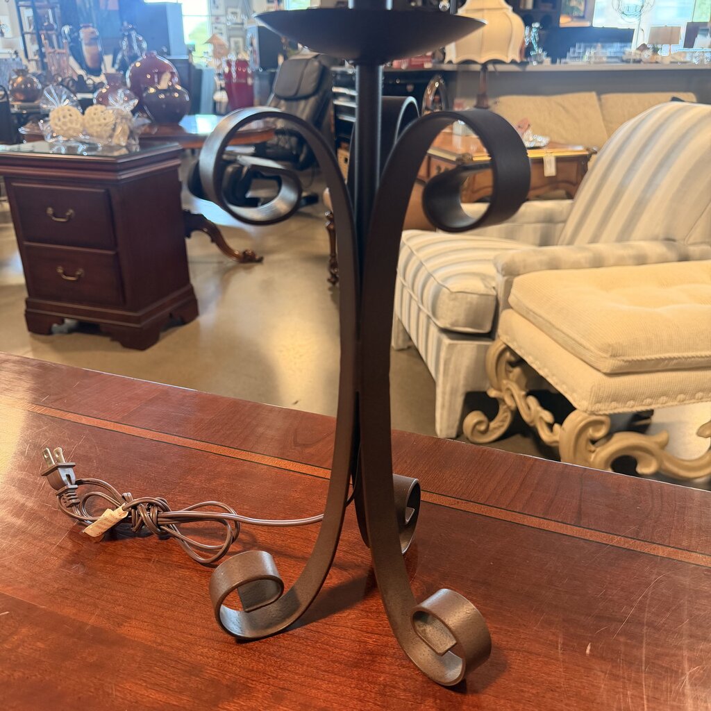 Wrought Iron Scroll Table Lamp