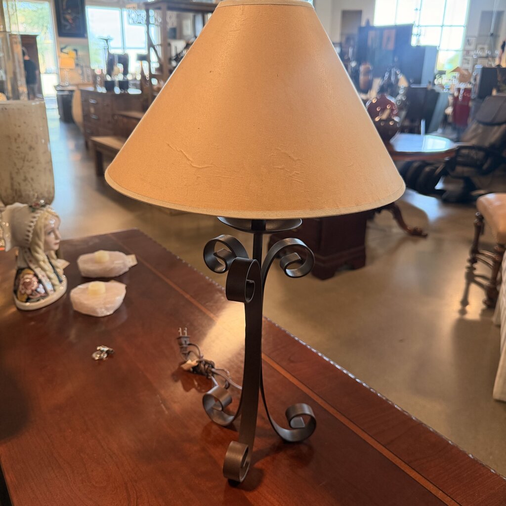 Wrought Iron Scroll Table Lamp