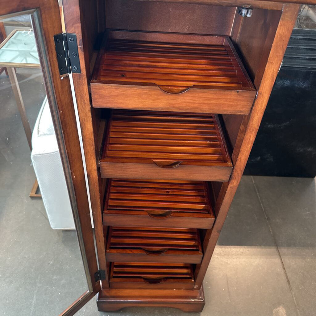 Cigar Cabinet W/ Glass Door - 12X14X42H
