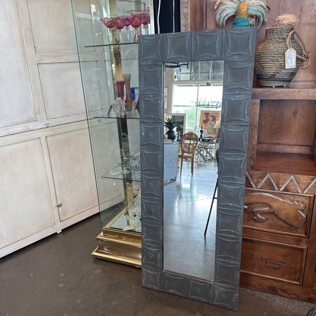 Painted Ceiling Tin Mirror - 24X1X60H
