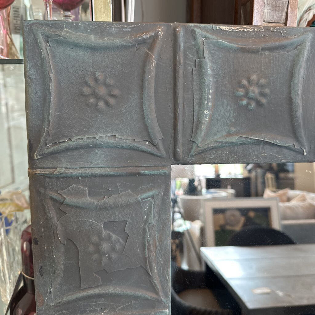 Painted Ceiling Tin Mirror - 24X1X60H