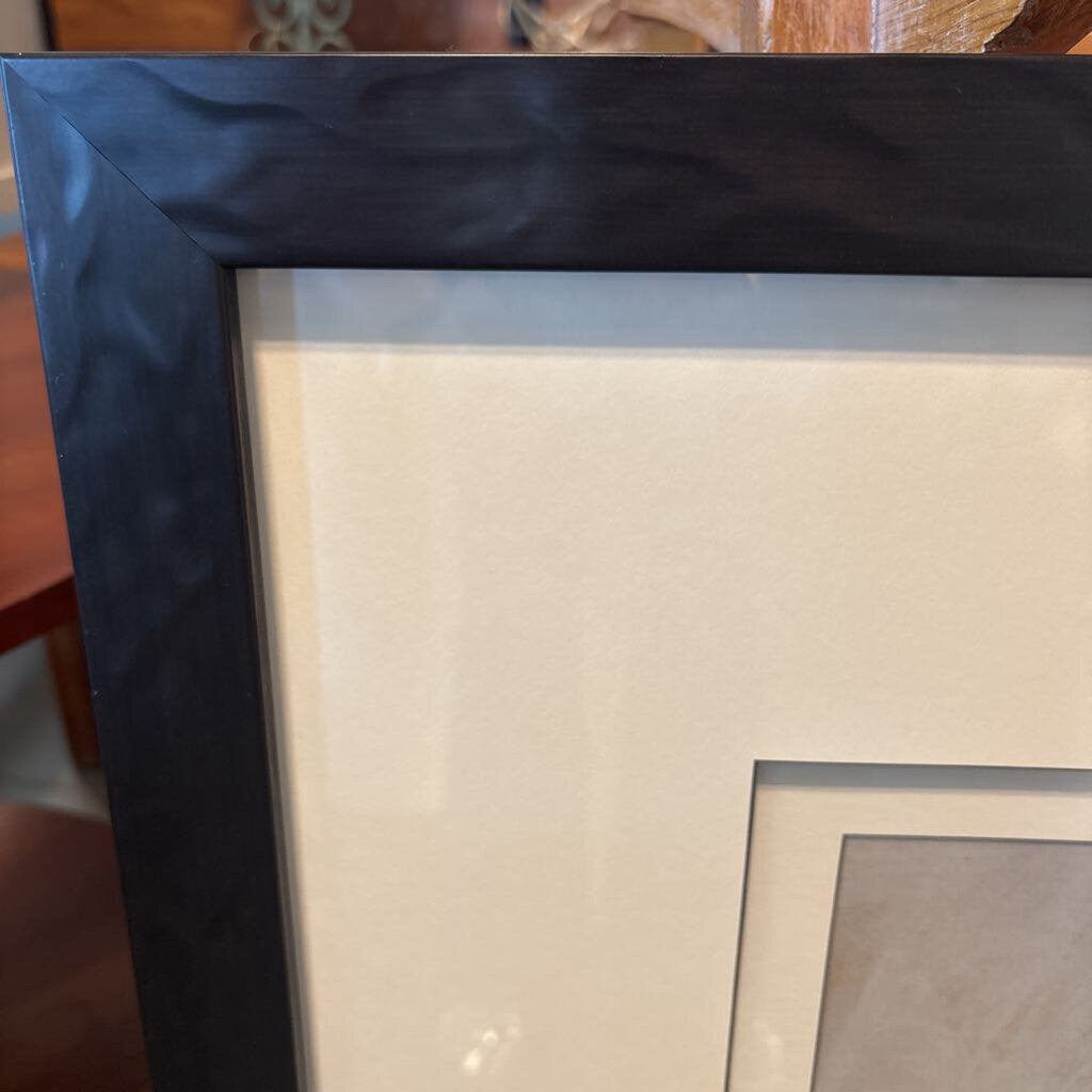 Abstract Black & White Art In Black Frame- 34X2X34