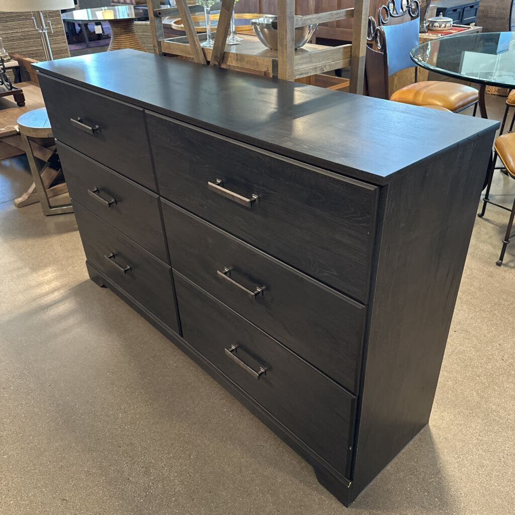 Ashley Dark Grey 6 Drawer Dresser- 16X59.5X36.5H- AS IS