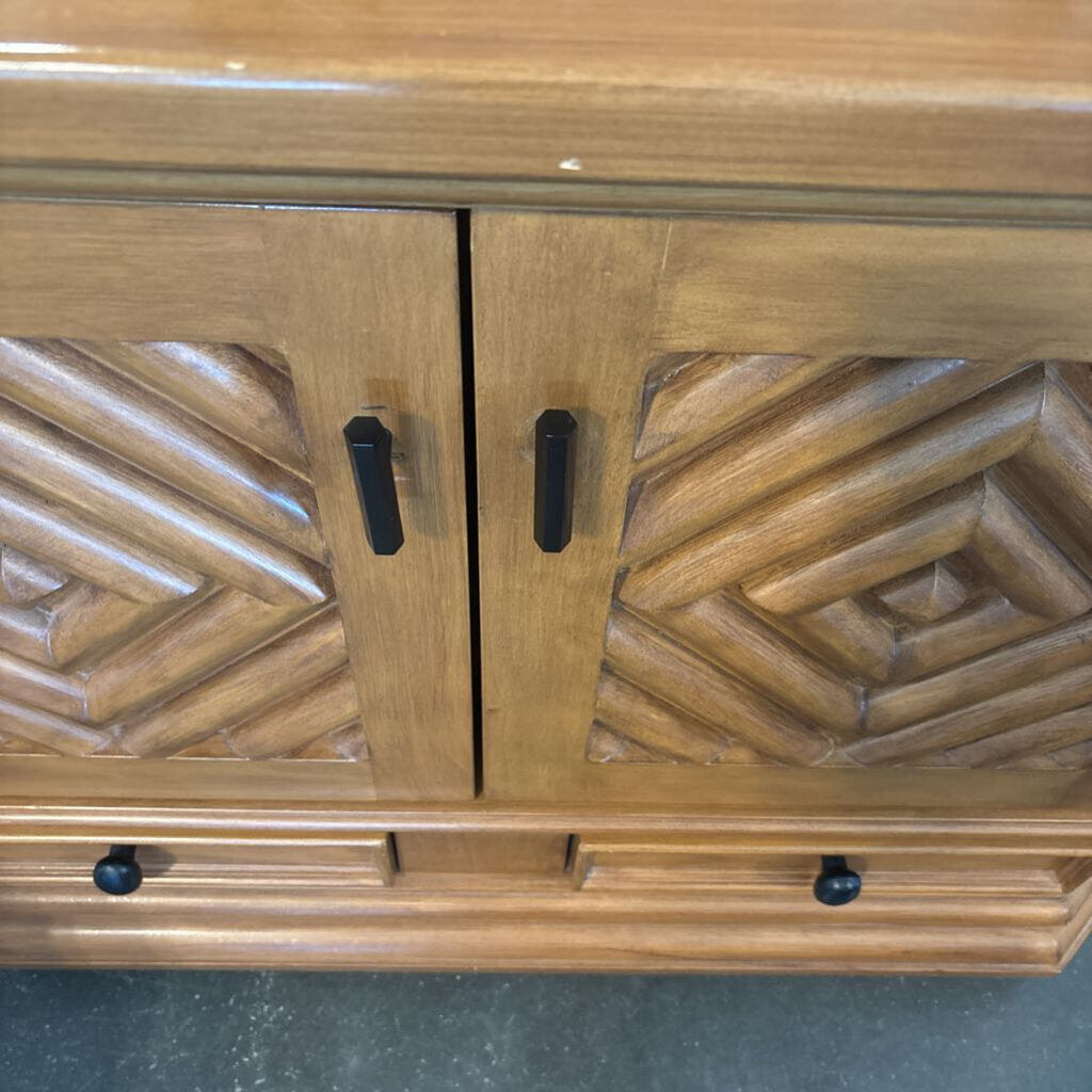 2 Door Console W/ Diamond Pattern- 21X36X27.5H