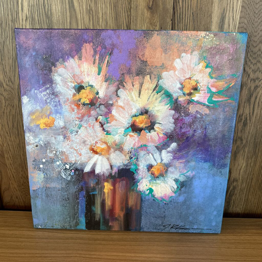 Original 5 Daisy Art By Jack Rickard - 20X20