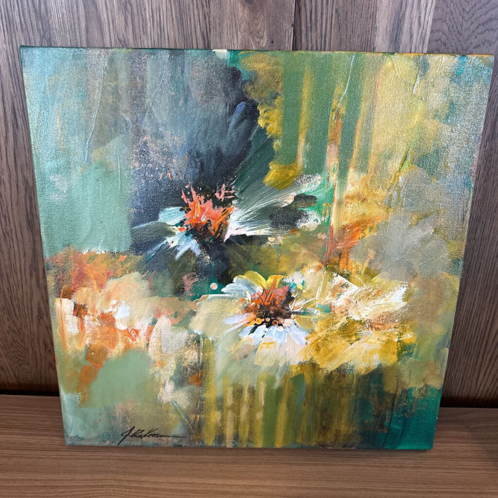 Original Saguaro W/White Blooms By Jack Rickard - 20X20