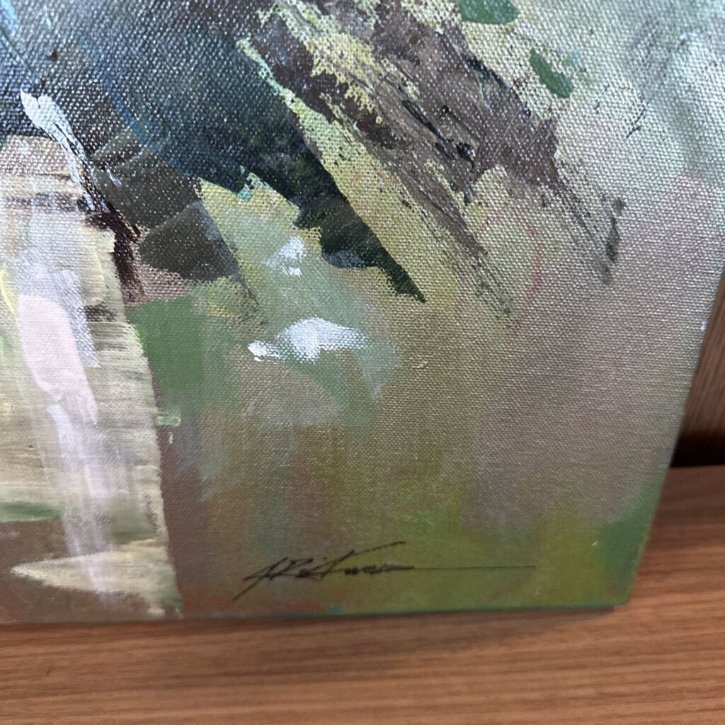 Original 3 Daisy In White Vase By Jack Rickard - 20X20