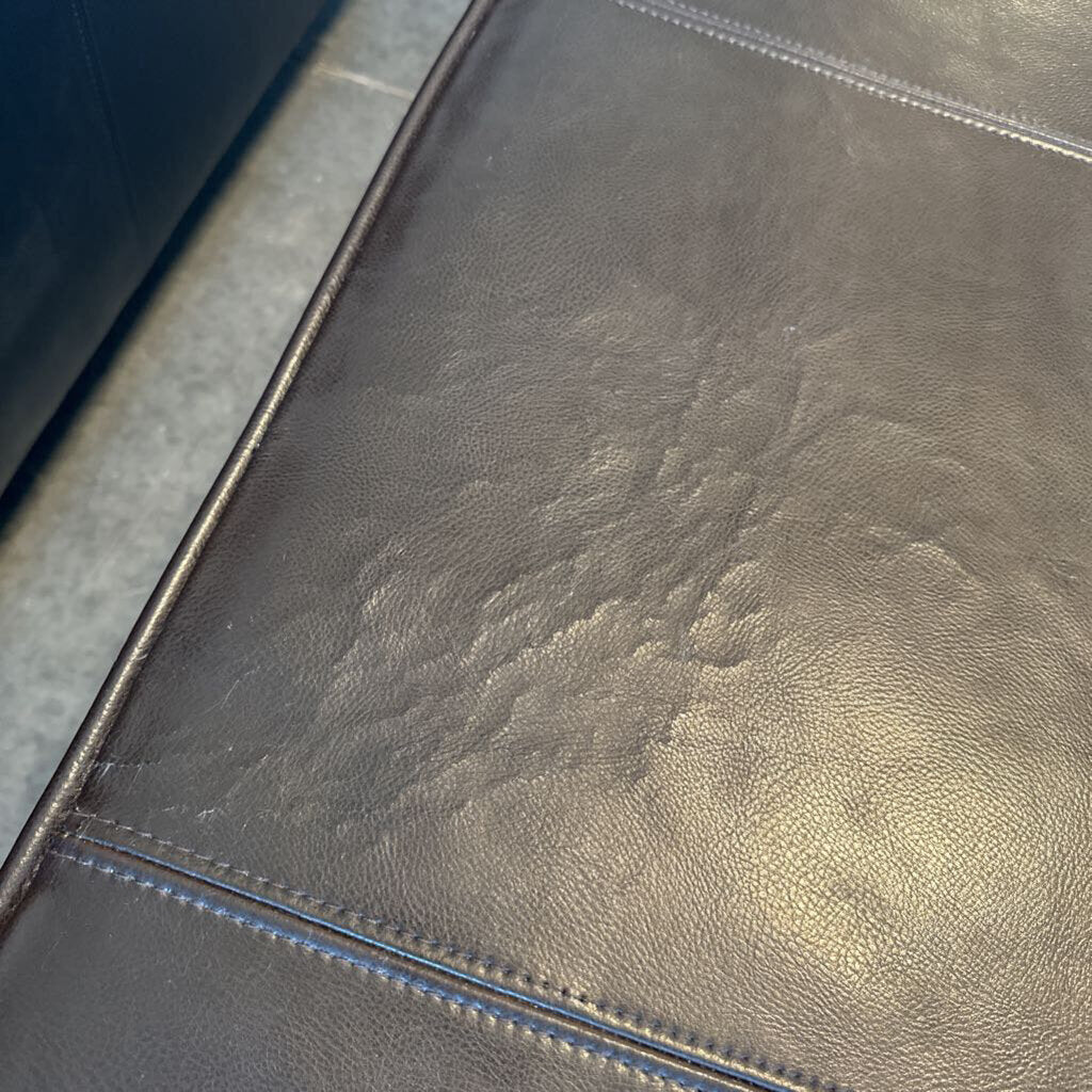 Bernhardt Leather Top Coffee Table- 47.5X28X16H-AS IS