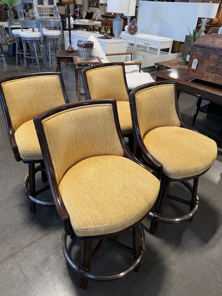 Baker Furniture McGuire Passage Swivel Counter Stool- Set of 4