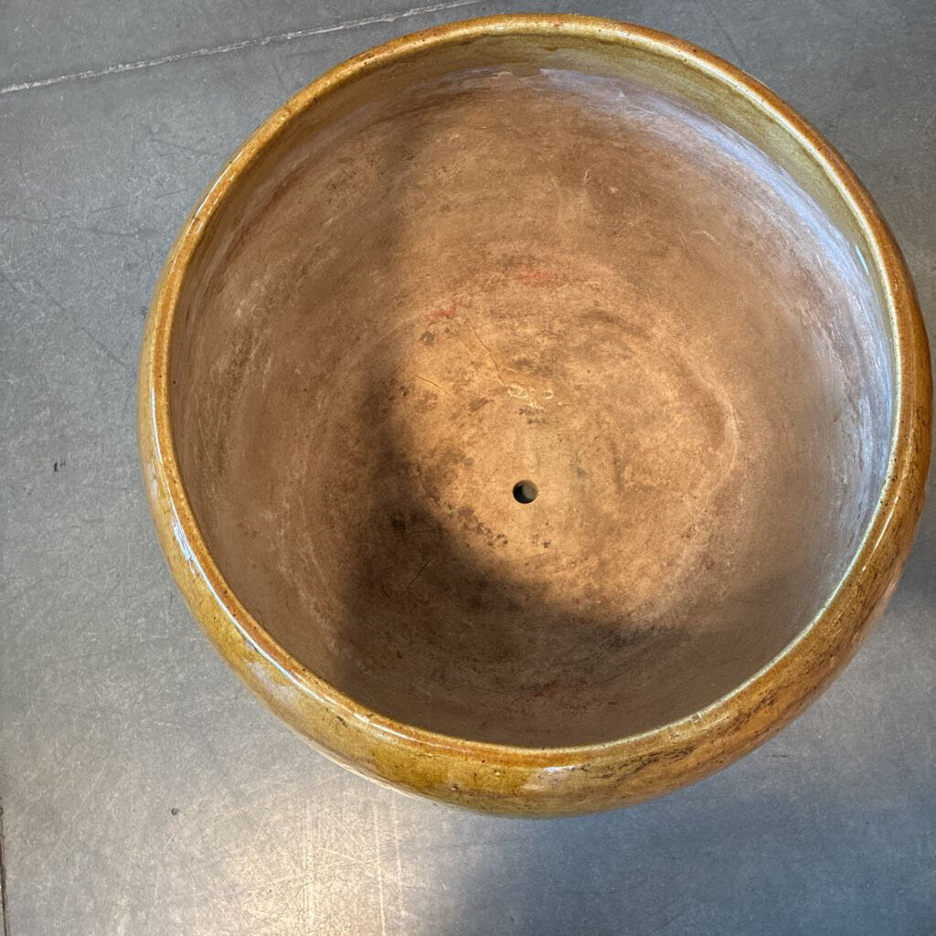 Mustard Glazed Pot- 23X17H