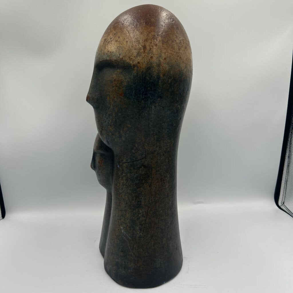 Vintage Modernist Three-Head Sculpture - 9X6X16H