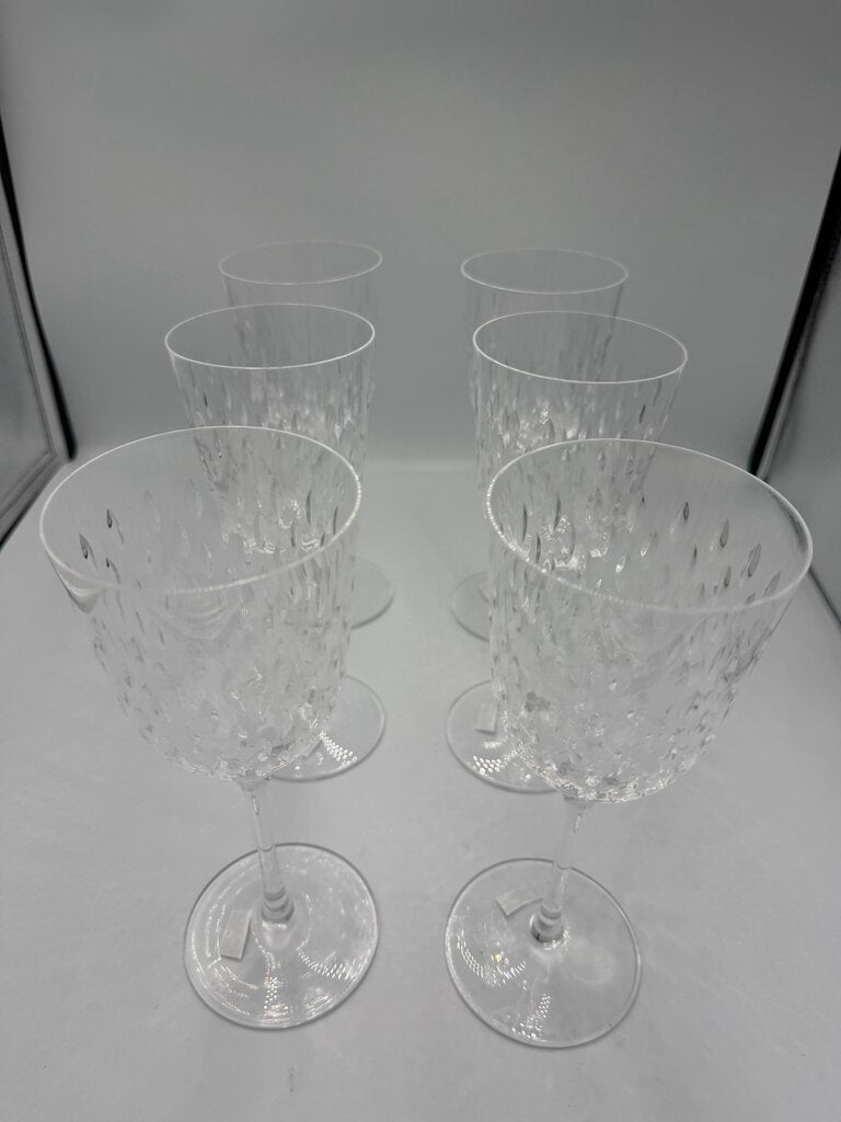 Wedgwood Martha Stewart Shower Wine Glasses Goblets- Set of 6