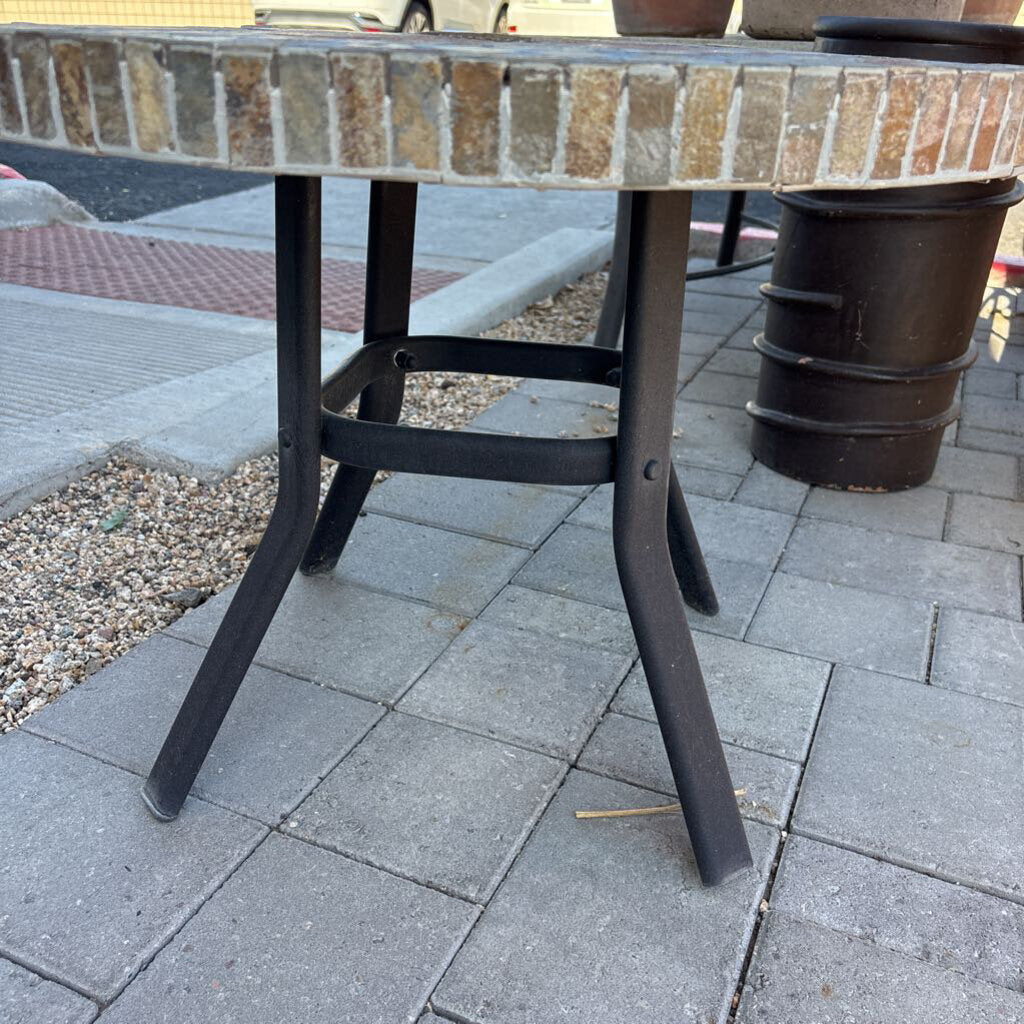 Arizona Iron End Table W/ Tile Insert- 21X20H