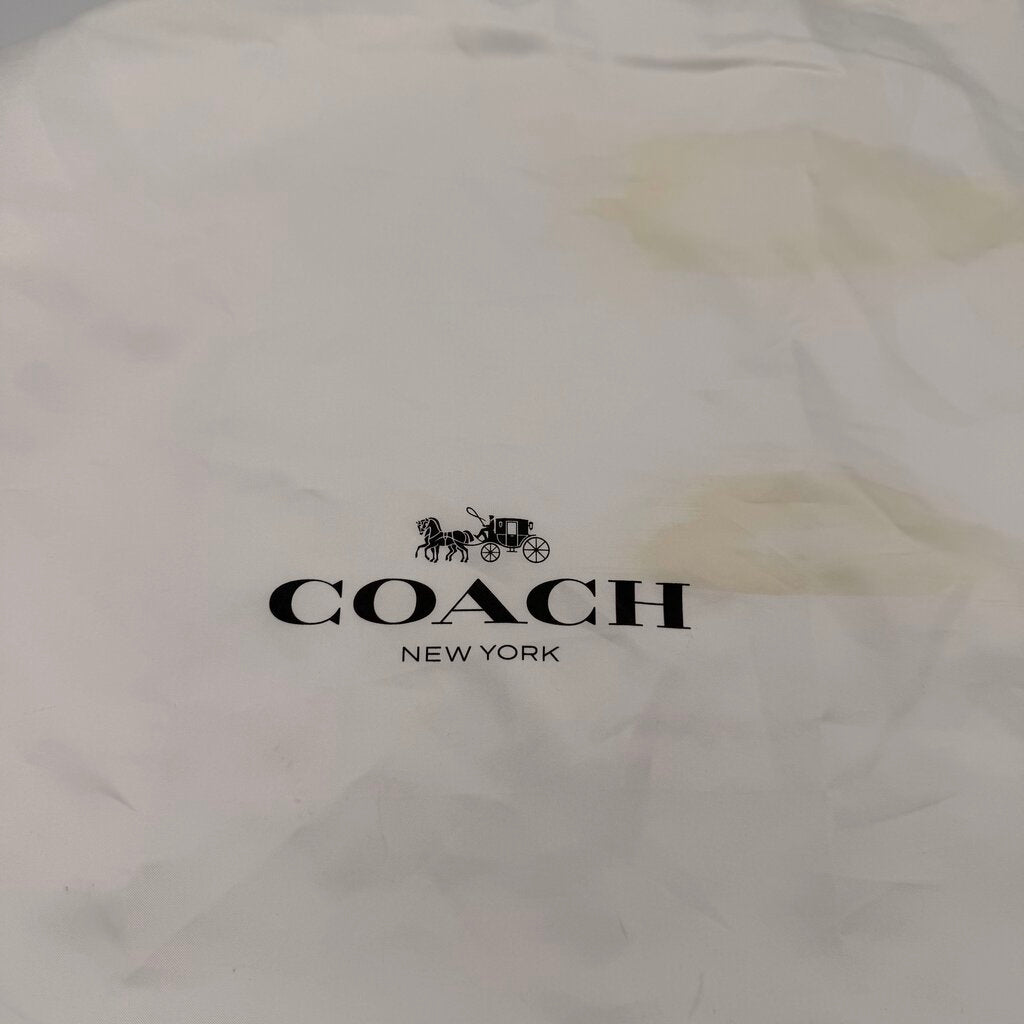 Coach Turnlock Chain Tote Chalk Pebbled Leather Shoulder Bag