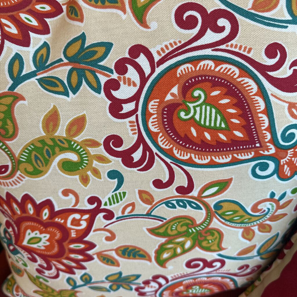 Sunbrella Floral & Striped Reversible Pillow- 19X19
