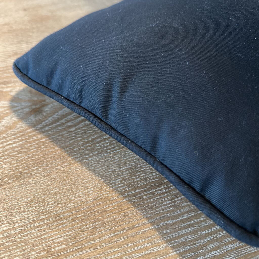 Small Balck Needle Point Pillow- 9X2X9