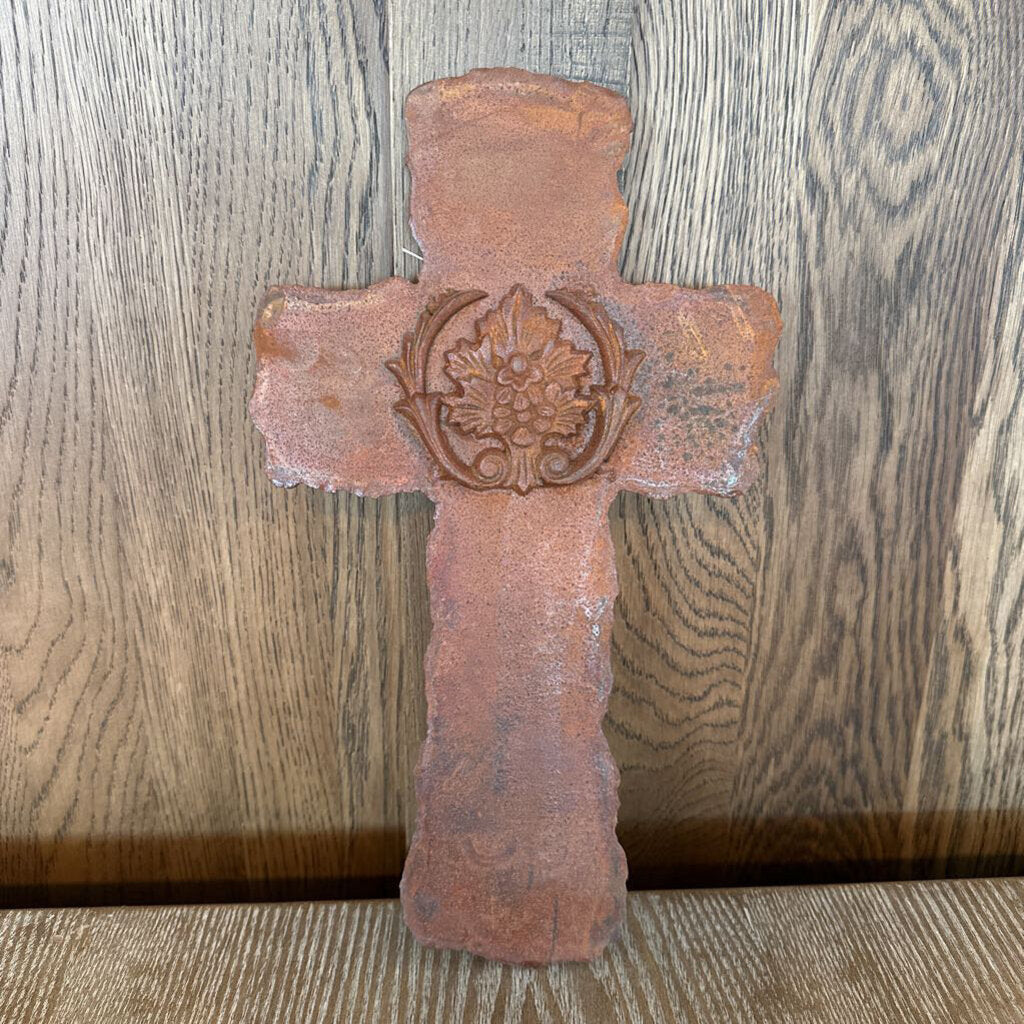 Rusted Metal Cross- 8X13.5