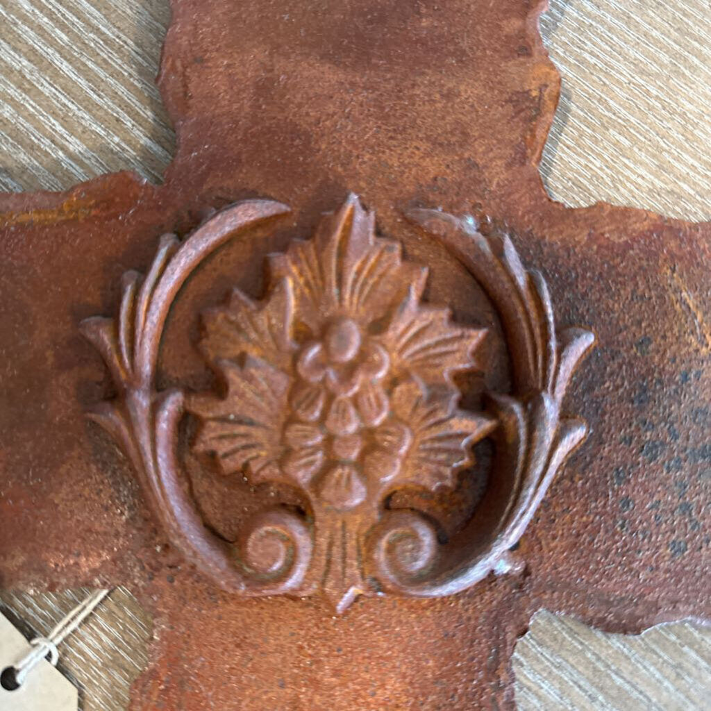 Rusted Metal Cross- 8X13.5