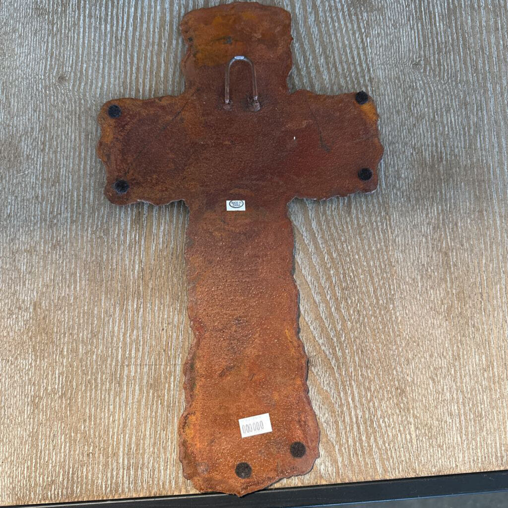 Rusted Metal Cross- 8X13.5