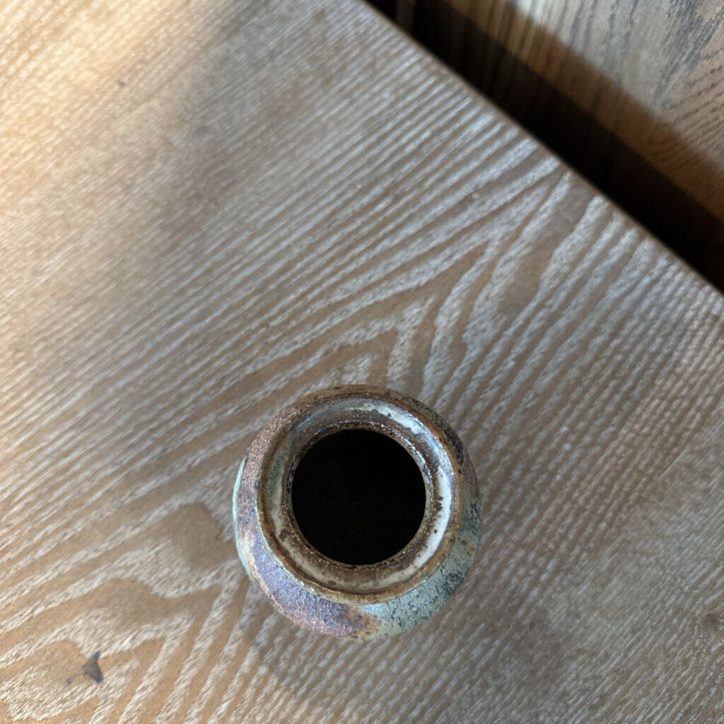 Small Raku Pottery Pot- 3X3X3.5H