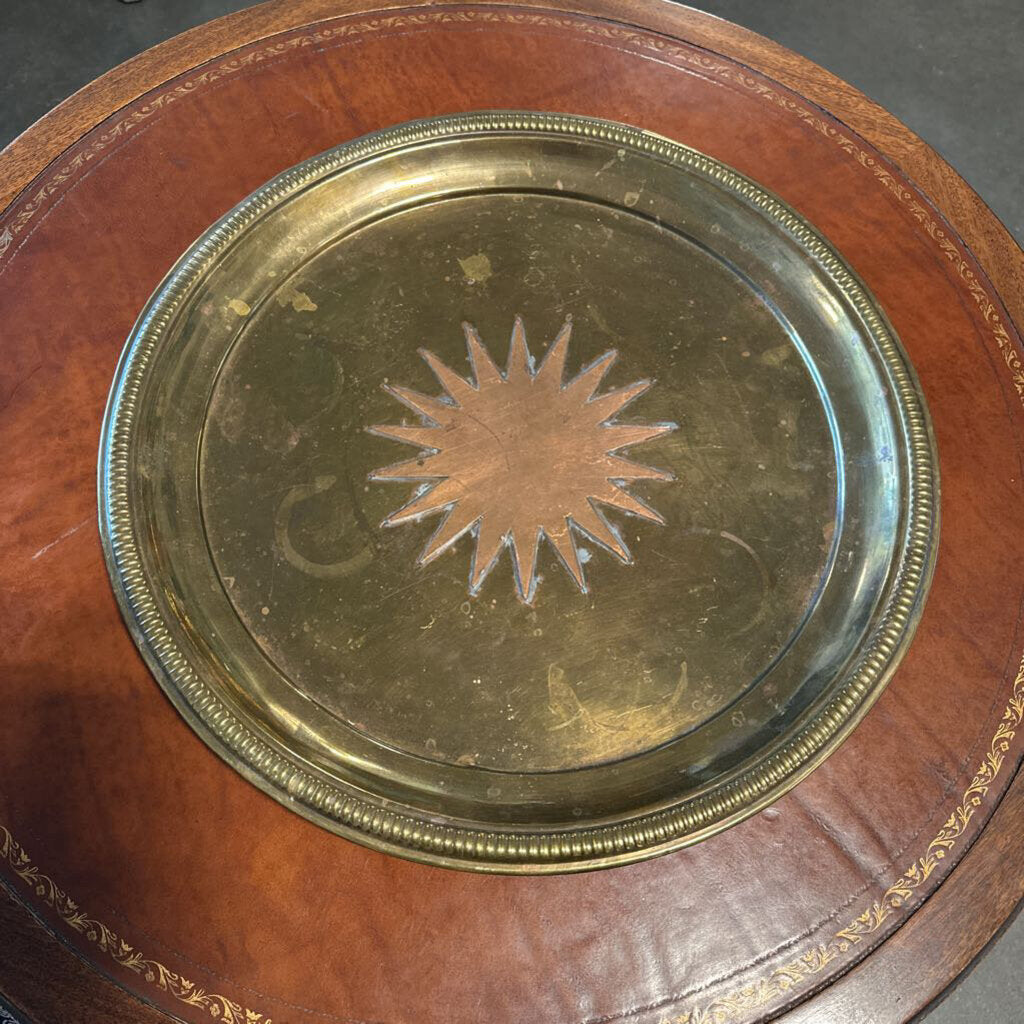 Brass Charger W/ Copper Star- 17X17X1
