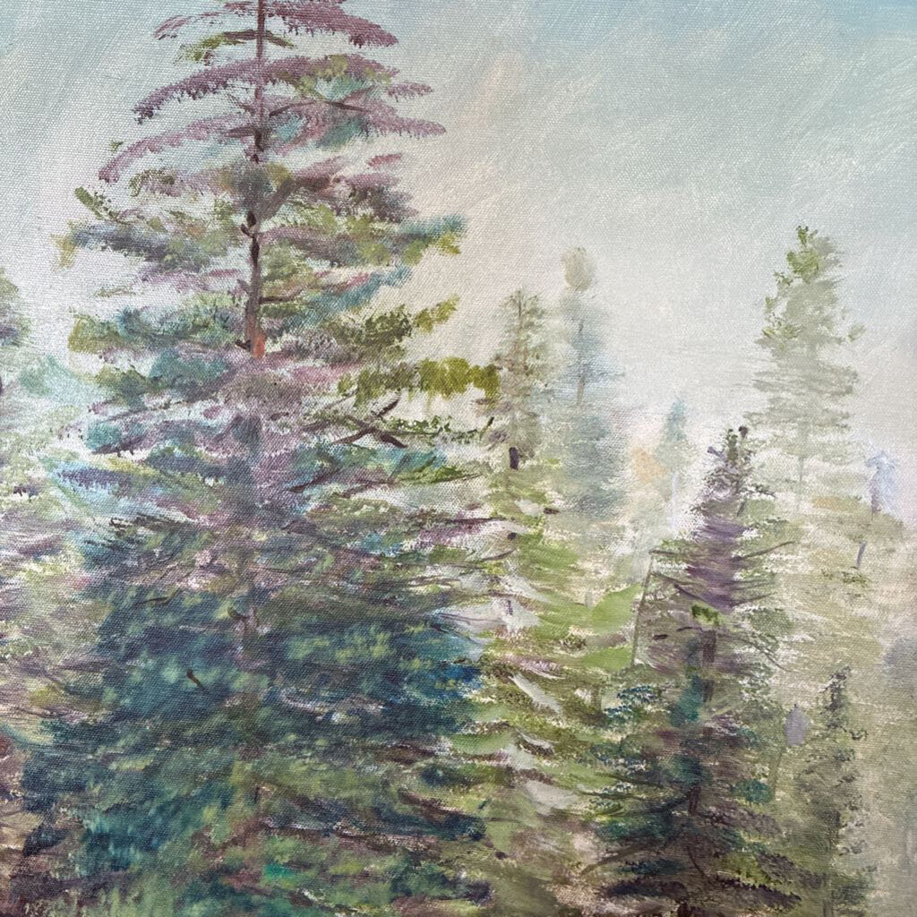 Unframed Original Forest Art By Margherita Fray '06- 30X24