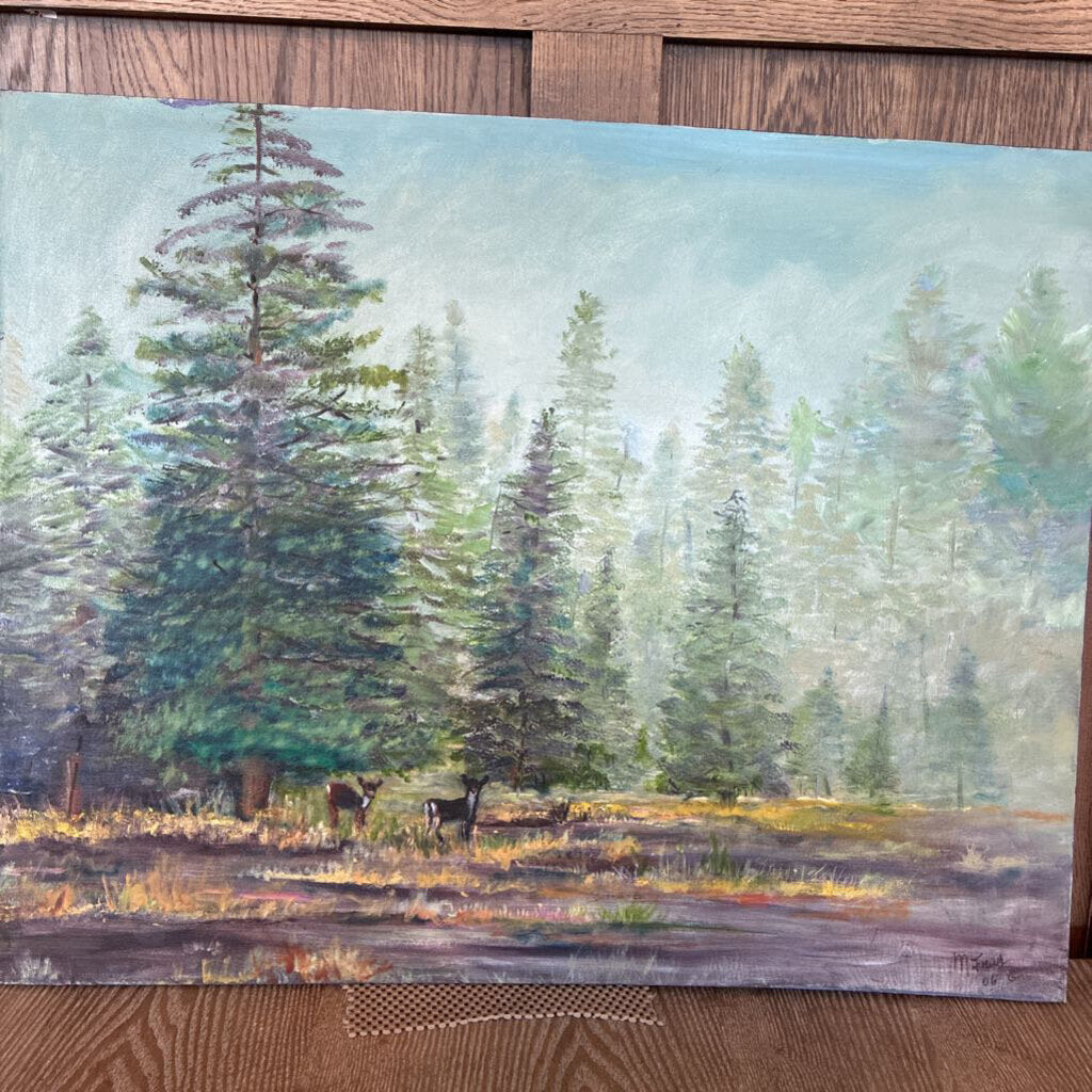 Unframed Original Forest Art By Margherita Fray '06- 30X24