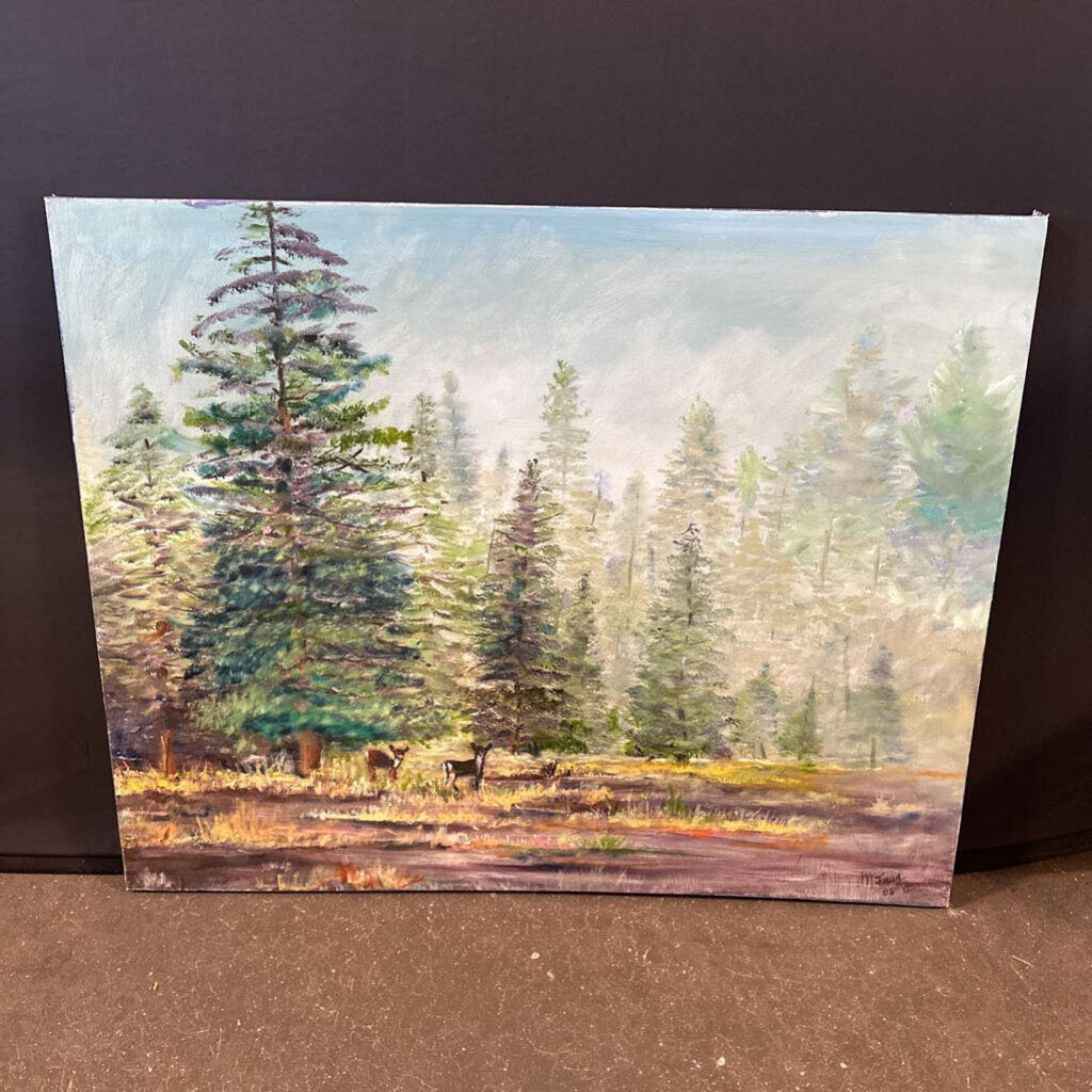 Unframed Original Forest Art By Margherita Fray '06- 30X24