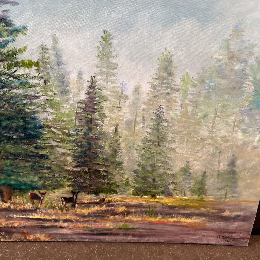 Unframed Original Forest Art By Margherita Fray '06- 30X24