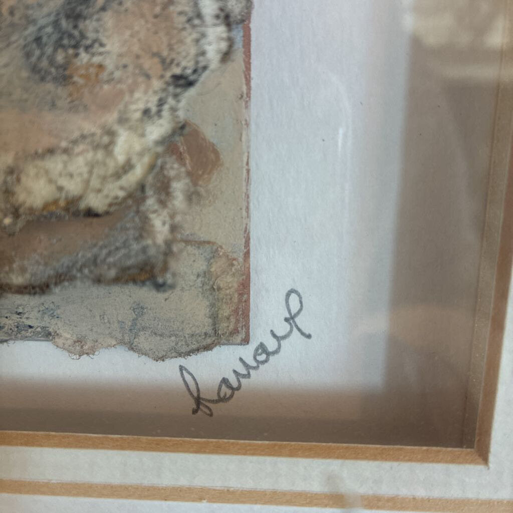 Mixed Media Signed Art - 12X1.5X12