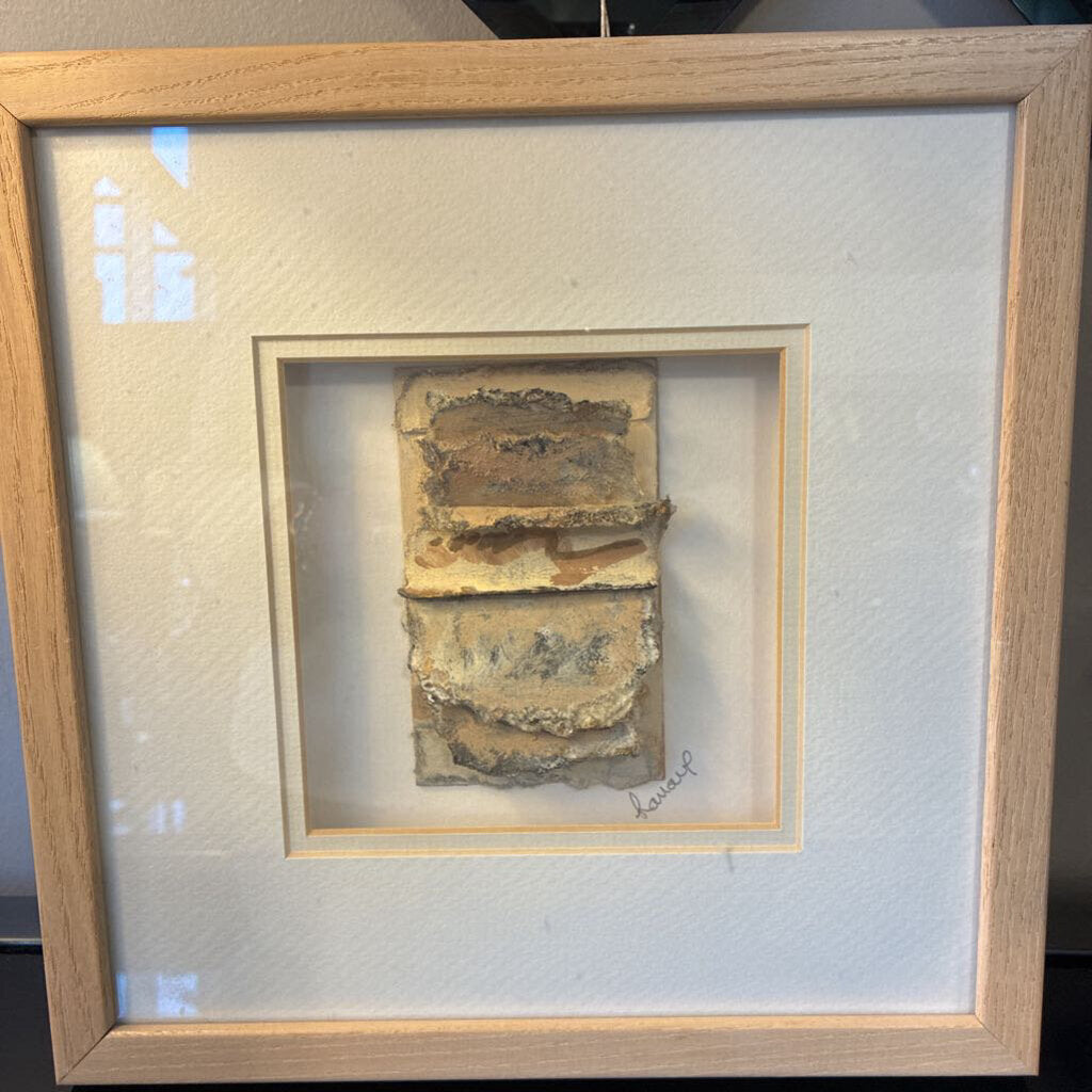 Mixed Media Signed Art - 12X1.5X12