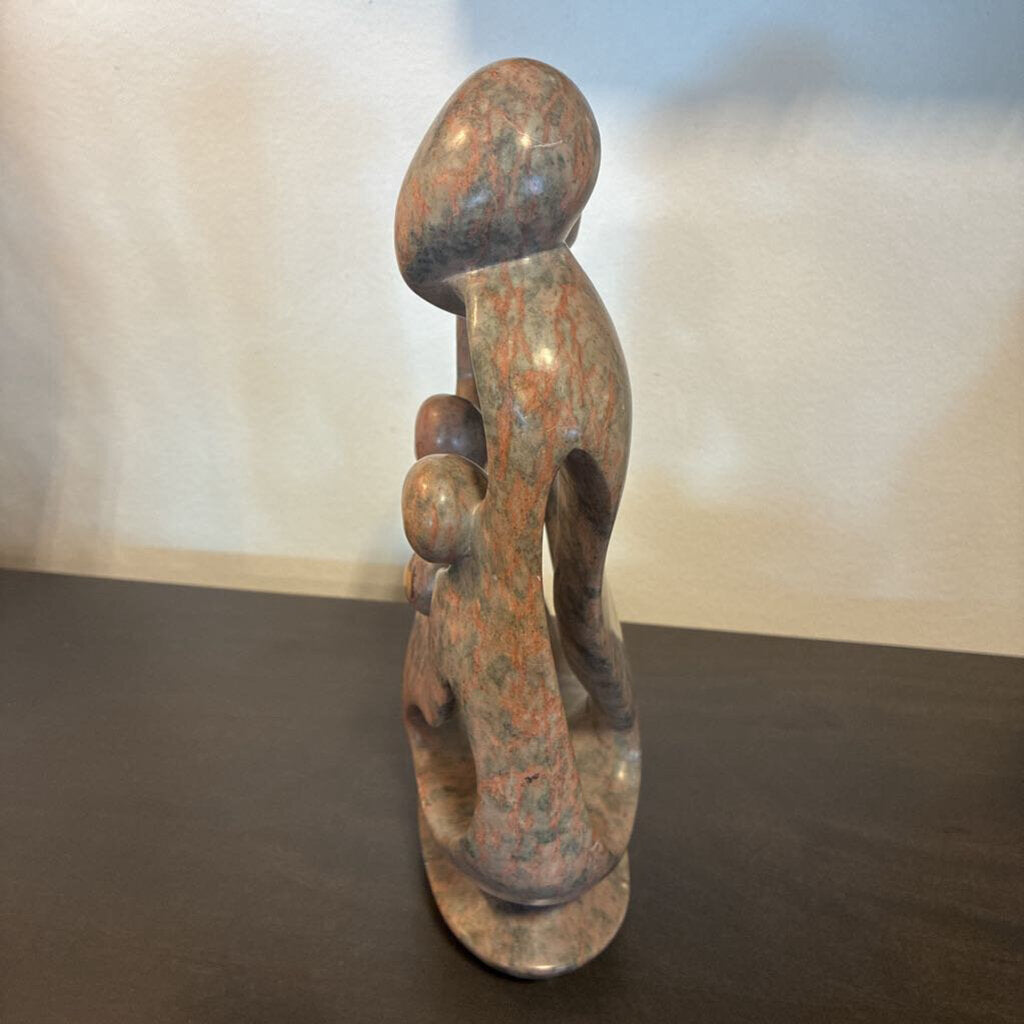 Shona Stone Family Sculpture - 5X4X12.5H