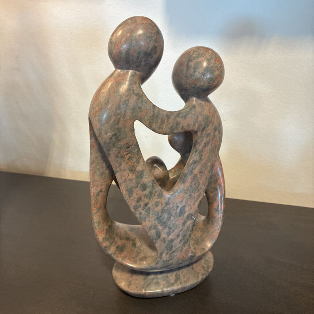 Shona Stone Family Sculpture - 5X4X12.5H