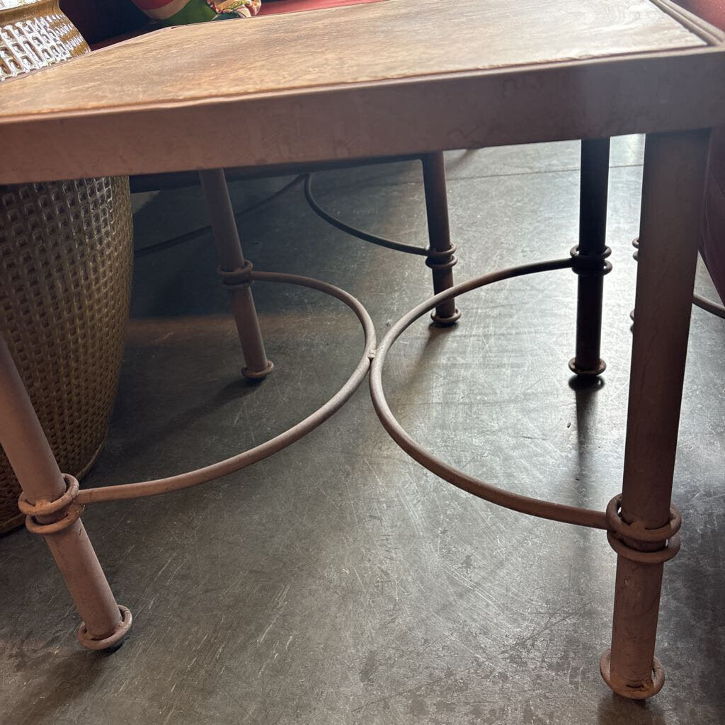 Arizona Iron End Table W/ Tile Insert- 21X20H