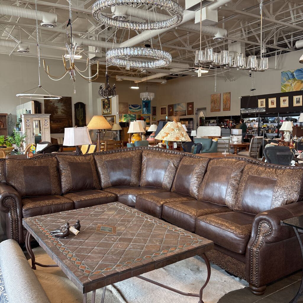 The Leather Shop 3 pc. Sectional - 126X104X43H