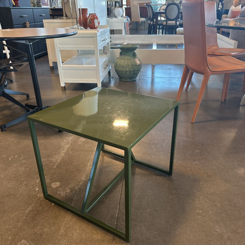 Blu Dot Strut Green End Table - 20X20X18H -AS IS