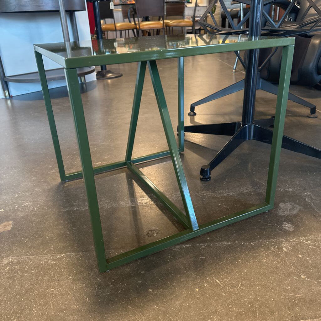 Blu Dot Strut Green End Table - 20X20X18H -AS IS